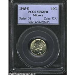 1945-S 10C Micro S MS66 Full Bands PCGS.