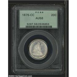 1875-CC 20C AU58 PCGS.