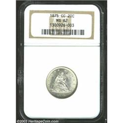 1875-CC 20C MS62 NGC.