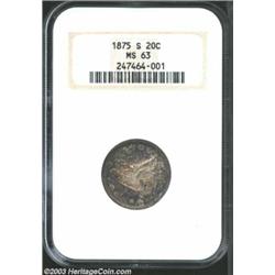 1875-S 20C MS63 NGC.