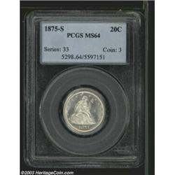 1875-S 20C MS64 PCGS.