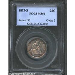 1875-S 20C MS64 PCGS.