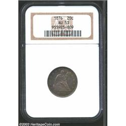 1876 20C AU53 NGC.