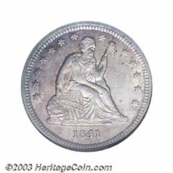 1841 25C MS64 NGC.