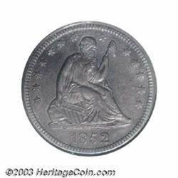 1852-O 25C AU58 NGC.