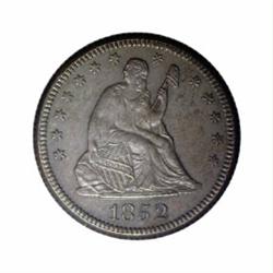 1852-O 25C MS60 Cleaned, Questionable Toning, Uncertified.