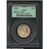 Image 1 : 1853 25C Arrows and Rays MS62 PCGS.