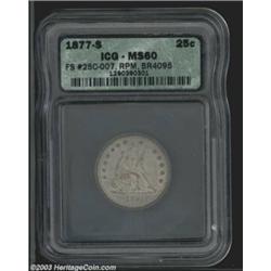 1877-S 25C MS60 ICG.