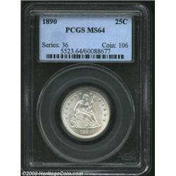 1890 25C MS64 PCGS.