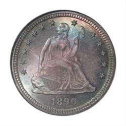 1890 25C MS68 NGC.