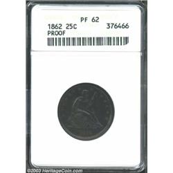 1862 25C PR62 ANACS.