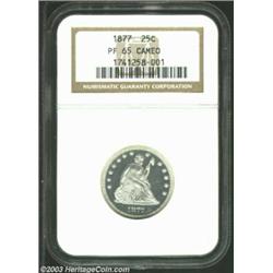 1877 25C PR65 Cameo NGC.