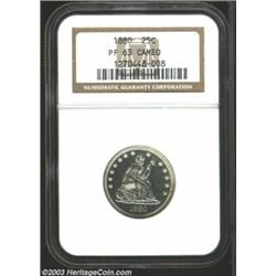 1880 25C PR63 Cameo NGC.