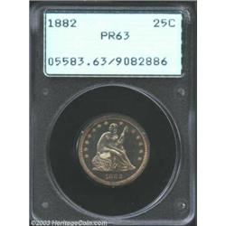1882 25C PR63 PCGS.