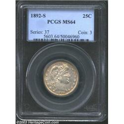 1892-S 25C MS64 PCGS.