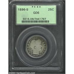 1896-S 25C Good 6 PCGS.