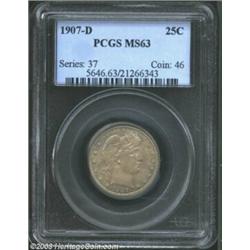 1907-D 25C MS63 PCGS.