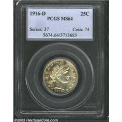 1916-D 25C MS64 PCGS.