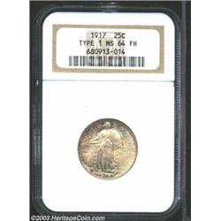 1917 25C Type One MS64 Full Head NGC.