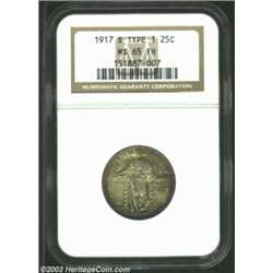 1917-S 25C Type One MS65 Full Head NGC.