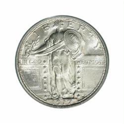 1917-S 25C Type One MS65 Full Head PCGS.