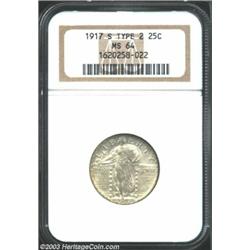 1917-S 25C Type Two MS64 NGC.