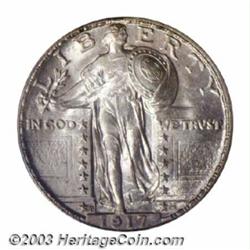 1917-S 25C Type Two MS65 Full Head PCGS.