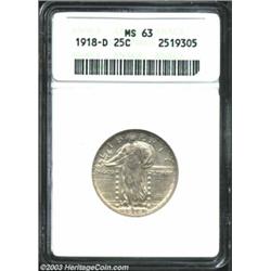 1918-D 25C MS63 ANACS.