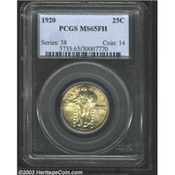 1920 25C MS65 Full Head PCGS.