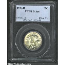 1920-D 25C MS66 PCGS.