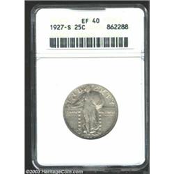 1927-S 25C XF40 ANACS.