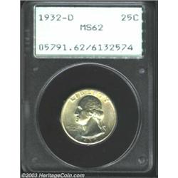 1932-D 25C MS62 PCGS.