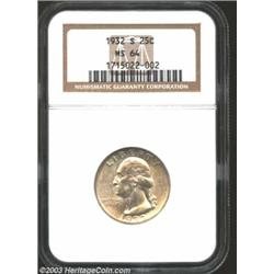 1932-S 25C MS64 NGC.