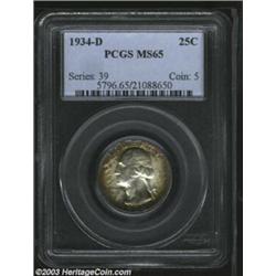 1934-D 25C MS65 PCGS.