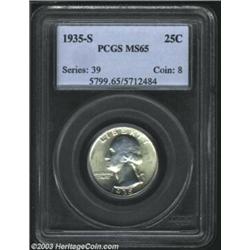1935-S 25C MS65 PCGS.