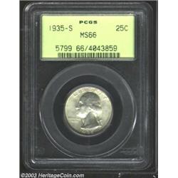 1935-S 25C MS66 PCGS.