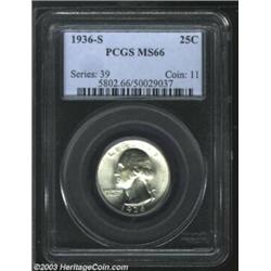 1936-S 25C MS66 PCGS.