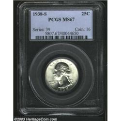 1938-S 25C MS67 PCGS.