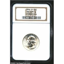 1944-D 25C MS67 * W NGC.