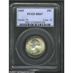 1945 25C MS67 PCGS.
