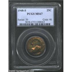 1948-S 25C MS67 PCGS.