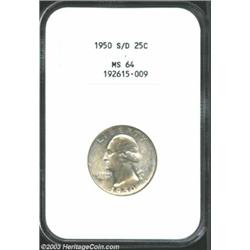 1950-S/D 25C MS64 NGC.