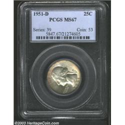 1951-D 25C MS67 PCGS.