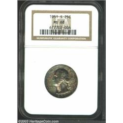 1951-S 25C MS68 NGC.