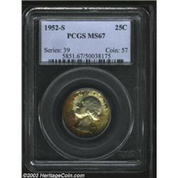 1952-S 25C MS67 PCGS.