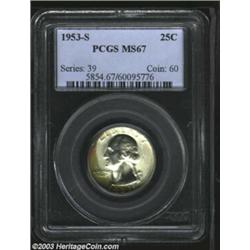 1953-S 25C MS67 PCGS.