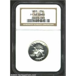 1953 25C PR68 Cameo NGC.