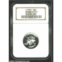 1953 25C PR69 Cameo NGC.