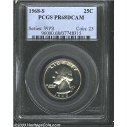 1968-S 25C PR68 Deep Cameo PCGS.