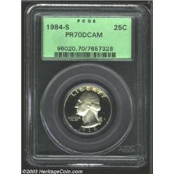 1984-S 25C PR70 Deep Cameo PCGS.
